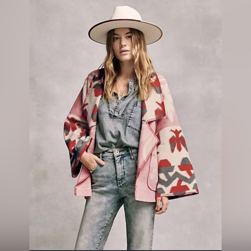 Anthropologie Wool Blend Heidi Kimono Jacket | XS Petite